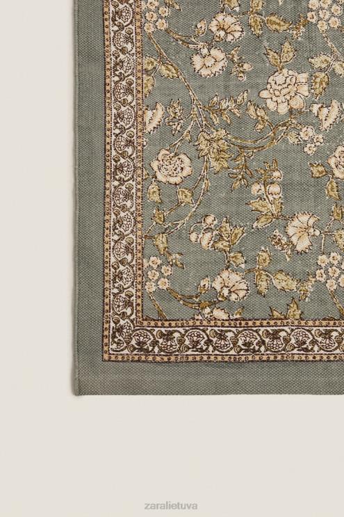 unisex Zara gėlių raštų blokinis kilimėlis daugiaspalvis priedai 4N4881641