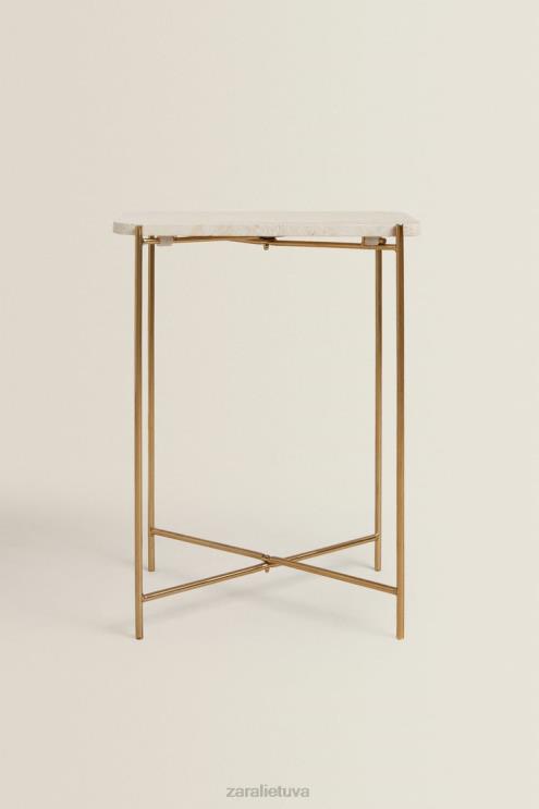 unisex Zara marmurinis šoninis staliukas kremas priedai 4N4881632