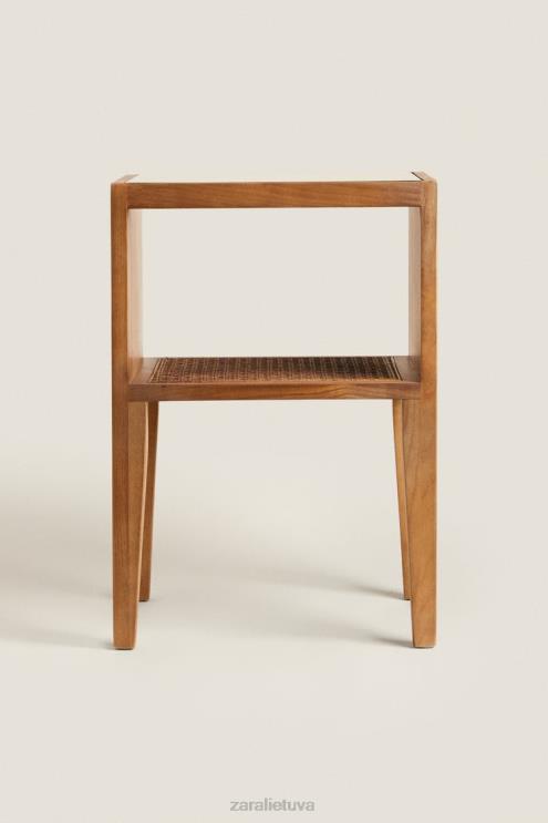 unisex Zara medinis naktinis staliukas rudas priedai 4N4881630