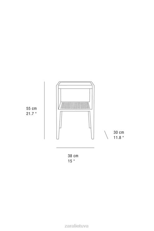 unisex Zara medinis naktinis staliukas rudas priedai 4N4881630