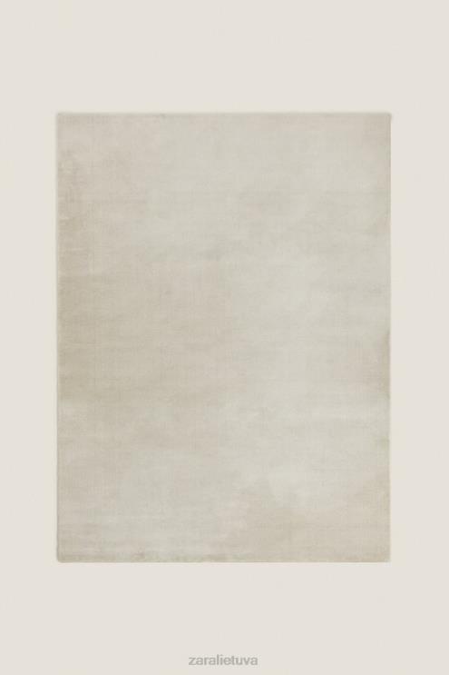 unisex Zara minkštos tekstūros kilimas pilka/smėlio spalvos priedai 4N4881648
