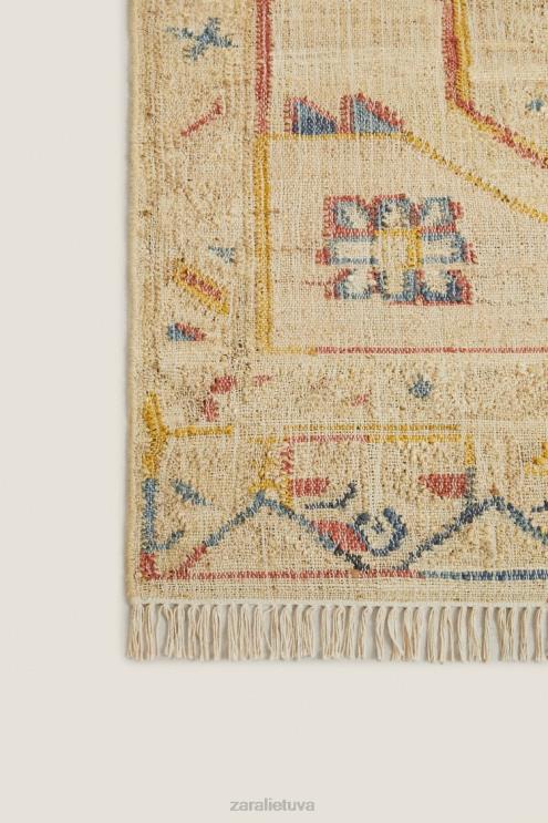 unisex Zara senovinis džiuto kilimas šviesiai smėlio spalvos priedai 4N4881640