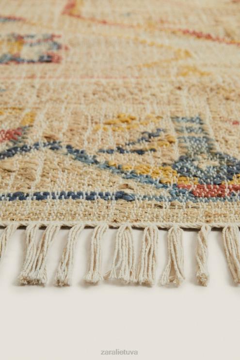 unisex Zara senovinis džiuto kilimas šviesiai smėlio spalvos priedai 4N4881640