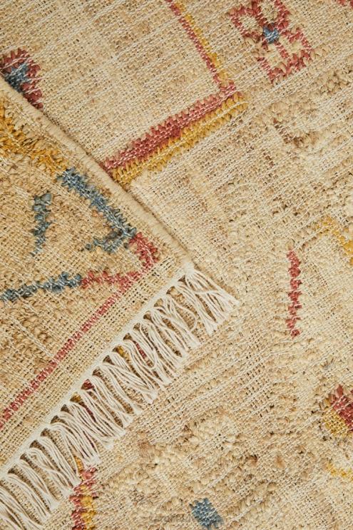 unisex Zara senovinis džiuto kilimas šviesiai smėlio spalvos priedai 4N4881640