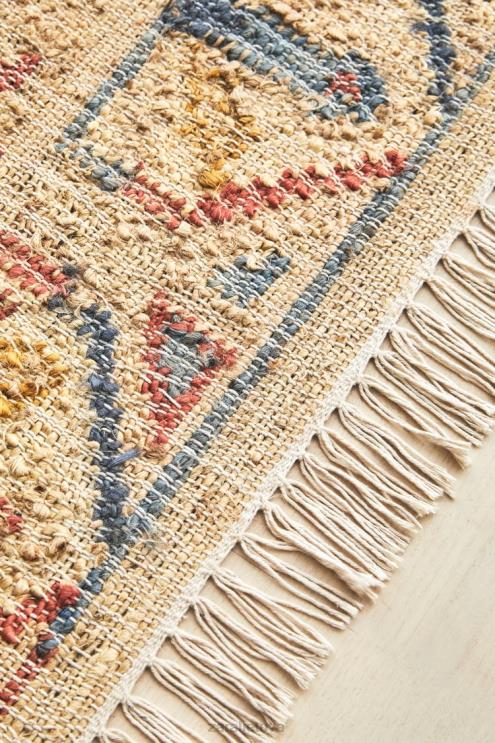 unisex Zara senovinis džiuto kilimas šviesiai smėlio spalvos priedai 4N4881640