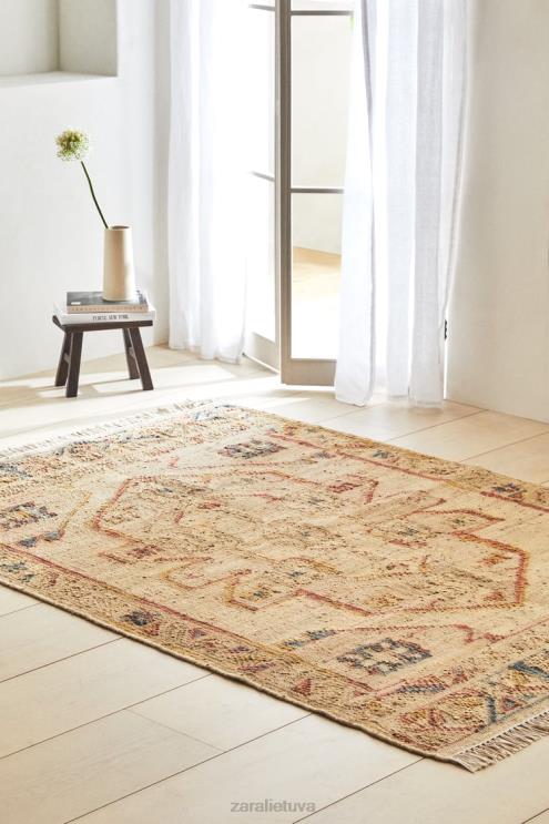 unisex Zara senovinis džiuto kilimas šviesiai smėlio spalvos priedai 4N4881640