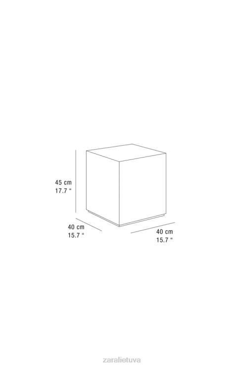 unisex Zara stalas su cemento apdaila austrių baltumo priedai 4N4881633