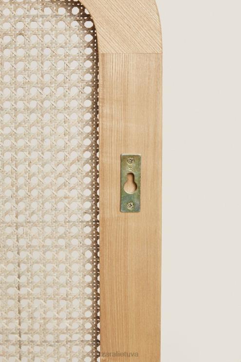 unisex Zara uosio ir rotango galvūgalis šviesiai smėlio spalvos priedai 4N4881634