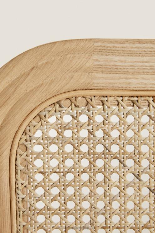 unisex Zara uosio ir rotango galvūgalis šviesiai smėlio spalvos priedai 4N4881634