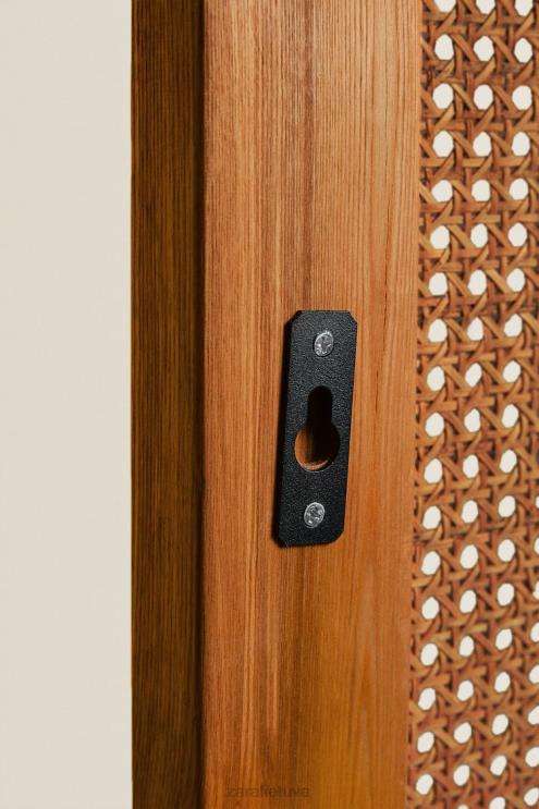 unisex Zara uosio ir rotango galvūgalis šviesiai smėlio spalvos priedai 4N4881634