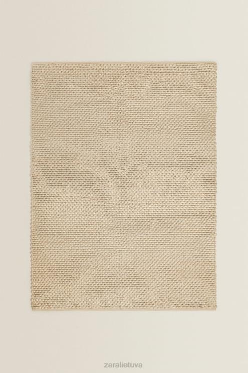 unisex Zara veltinio vilnonio kilimėlio ekru priedai 4N4881653