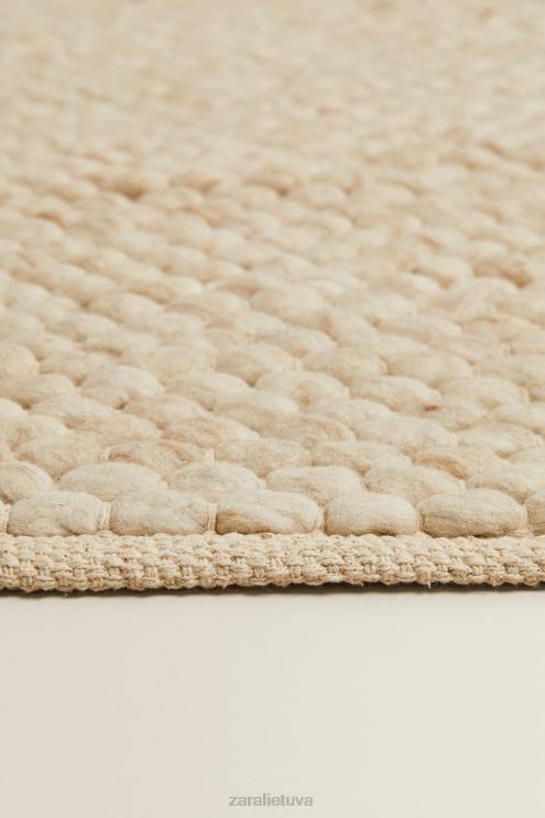 unisex Zara veltinio vilnonio kilimėlio ekru priedai 4N4881653