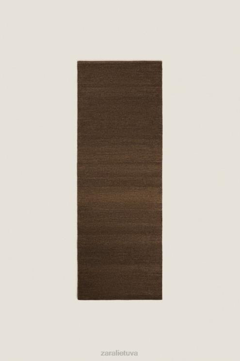 unisex Zara vilnos ir medvilnės kilimėlis rudas priedai 4N4881651