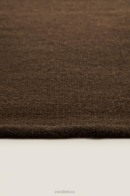 unisex Zara vilnos ir medvilnės kilimėlis rudas priedai 4N4881651