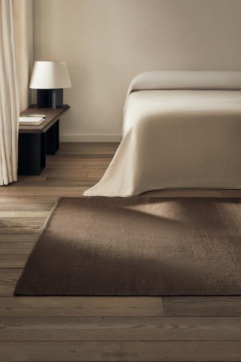 unisex Zara vilnos ir medvilnės kilimėlis rudas priedai 4N4881651