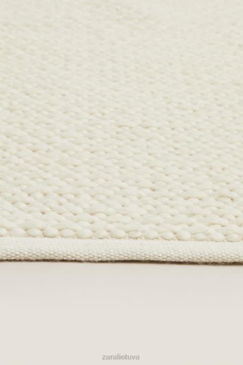unisex Zara vilnos kilimėlis austrių baltumo priedai 4N4881654