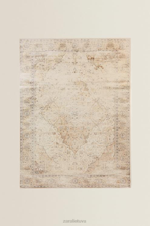 unisex Zara vintažinio efekto kilimas rudas priedai 4N4881657