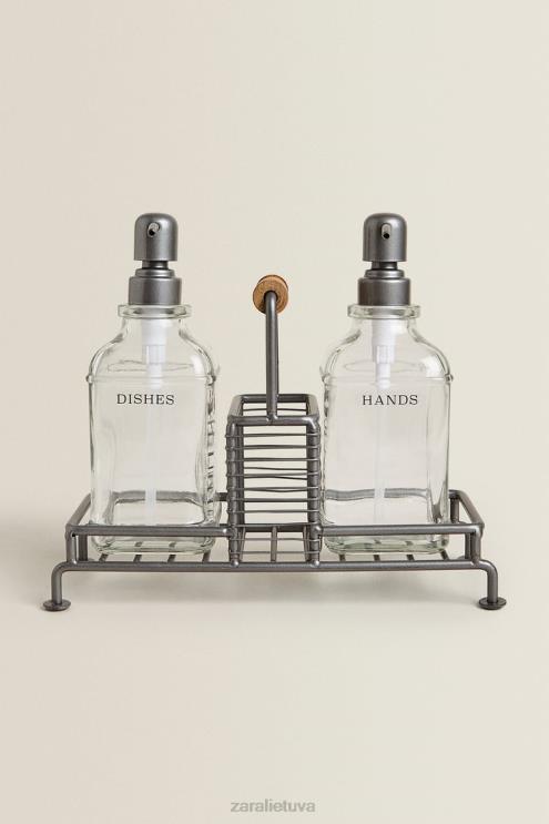 unisex Zara dvigubas dozatorius su stovu plieno priedai 4N4881785