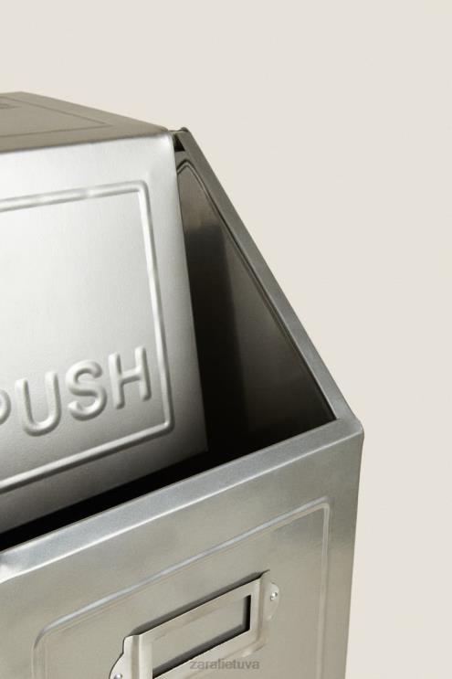 unisex Zara makulatūros krepšelis su dangteliu (20l) plieno priedai 4N4881776