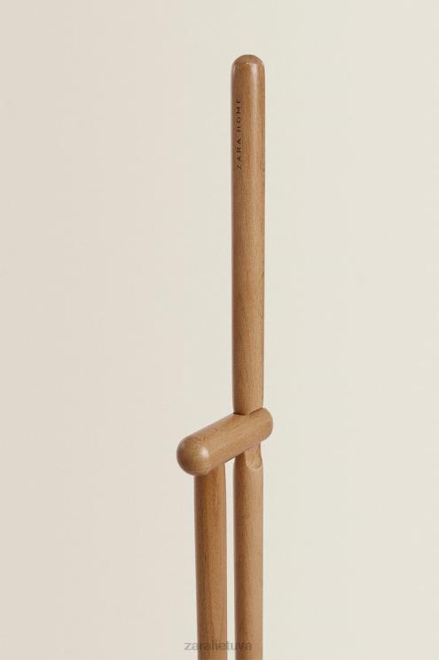 unisex Zara medinės šiukšliadėžės ir šepečių rinkinys baltas priedai 4N4881778