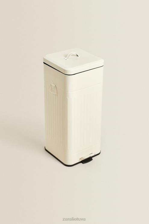 unisex Zara virtuvės šiukšlių dėžė kremas priedai 4N4881775