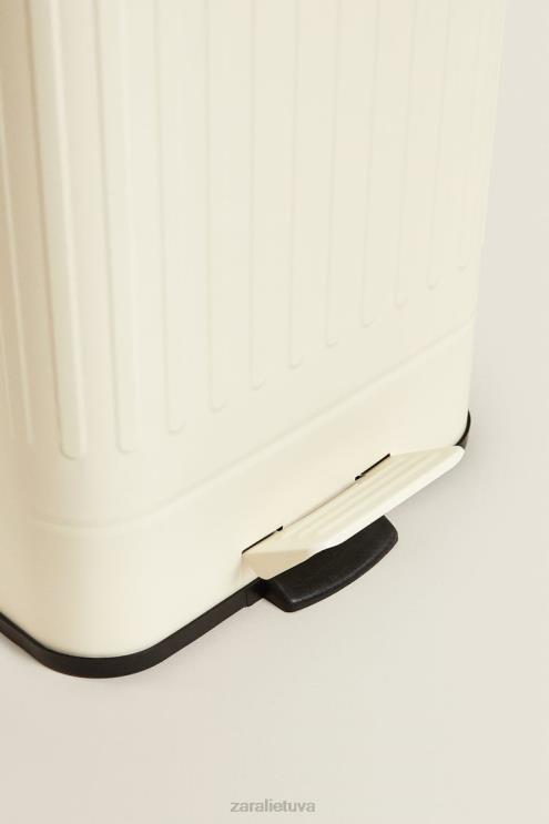 unisex Zara virtuvės šiukšlių dėžė kremas priedai 4N4881775