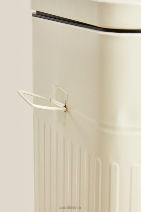 unisex Zara virtuvės šiukšlių dėžė kremas priedai 4N4881775