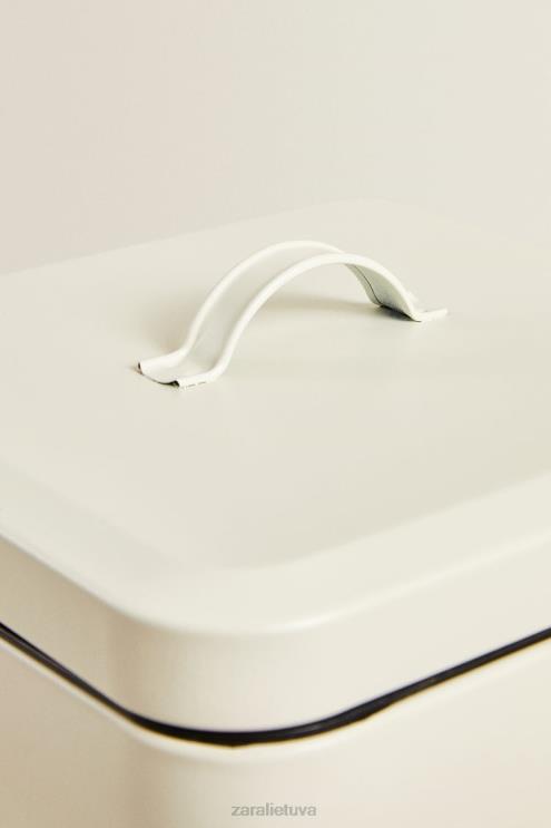 unisex Zara virtuvės šiukšlių dėžė kremas priedai 4N4881775