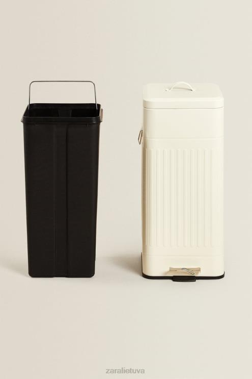 unisex Zara virtuvės šiukšlių dėžė kremas priedai 4N4881775