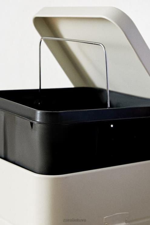 unisex Zara virtuvės šiukšlių dėžė kremas priedai 4N4881775