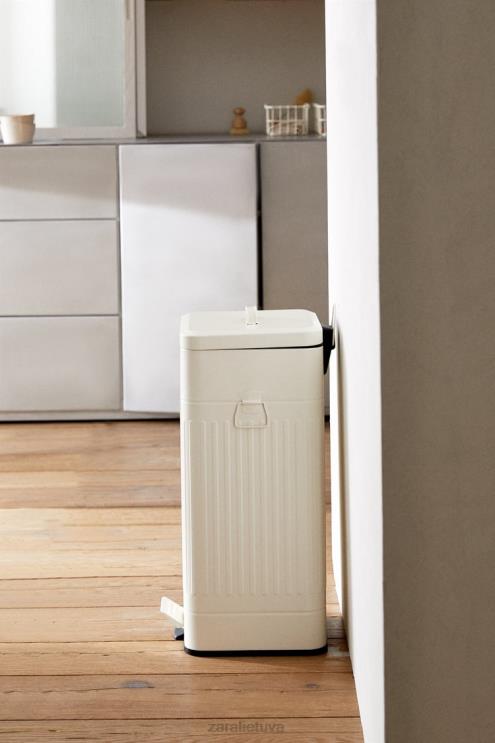 unisex Zara virtuvės šiukšlių dėžė kremas priedai 4N4881775