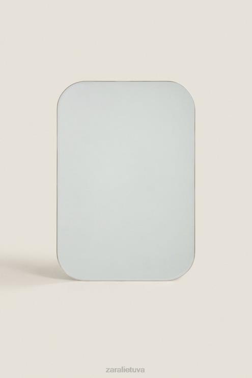 unisex Zara apvalaus rėmo veidrodis matinis sidabras priedai 4N4881700