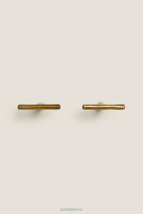unisex Zara auksinė durų rankenėlė (2 vnt. pakuotėje) auksinis priedai 4N4881742