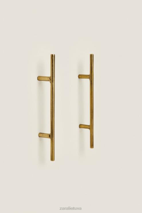 unisex Zara ilga metalinė traukimo juostelė (2 vnt.) auksinis priedai 4N4881746