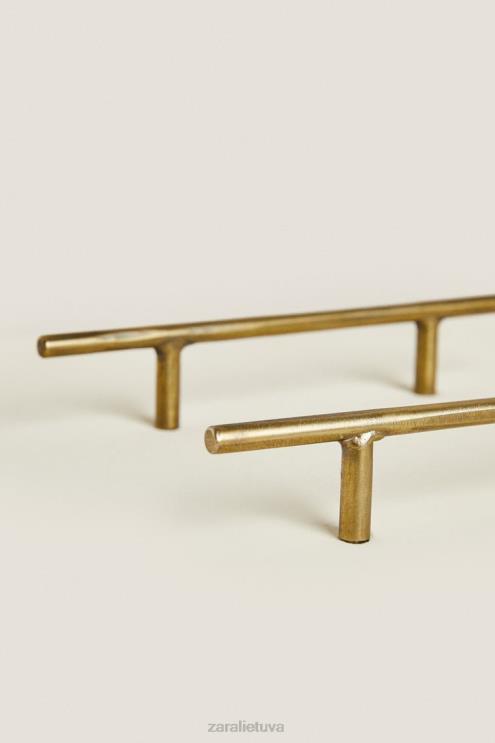 unisex Zara ilga metalinė traukimo juostelė (2 vnt.) auksinis priedai 4N4881746