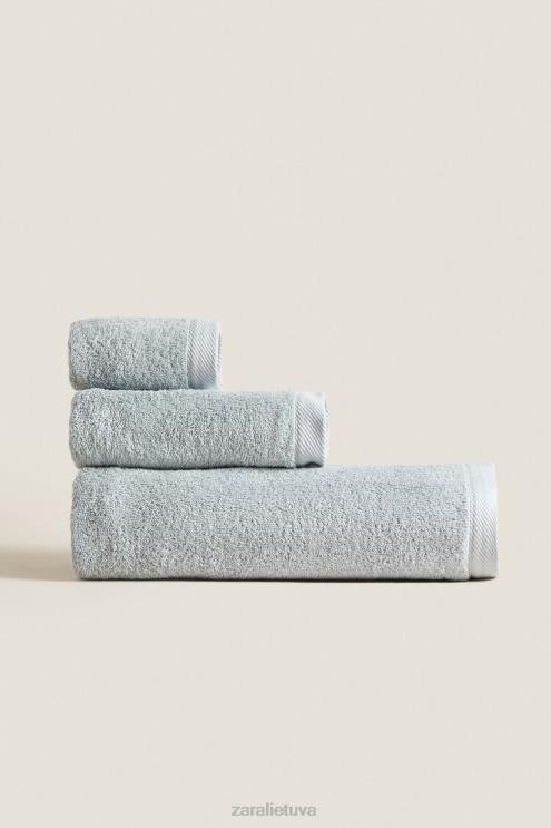 unisex Zara medvilninis rankšluostis mėlyna/pilka priedai 4N4881738