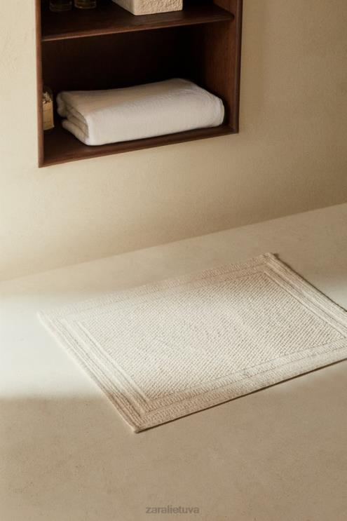 unisex Zara medvilninis vonios kilimėlis dramblio kaulo priedai 4N4881701