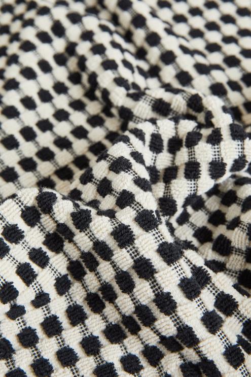 unisex Zara tekstūruotas medvilninis rankšluostis juodas priedai 4N4881717