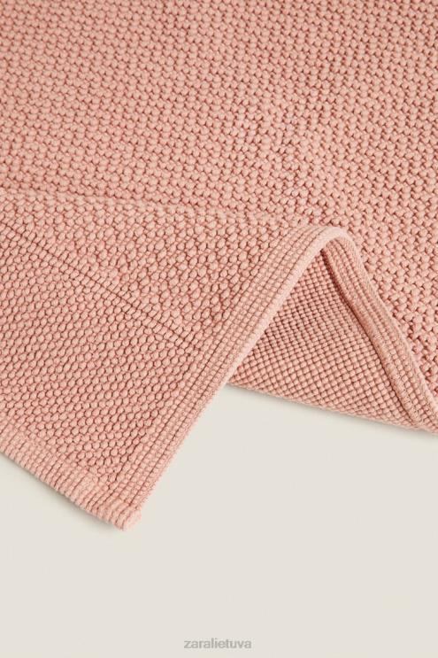 unisex Zara tekstūruotas vaflinio trikotažo kilimėlis blyškiai rožinė priedai 4N4881706