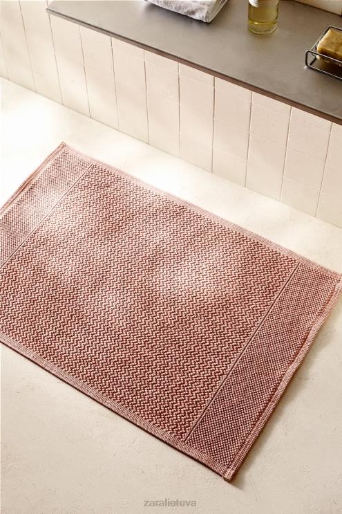 unisex Zara tekstūruotas vaflinio trikotažo kilimėlis blyškiai rožinė priedai 4N4881706