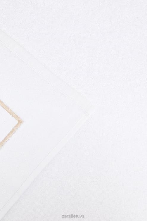 unisex Zara šukuoto krašto vonios kilimėlis smėlio spalvos priedai 4N4881729