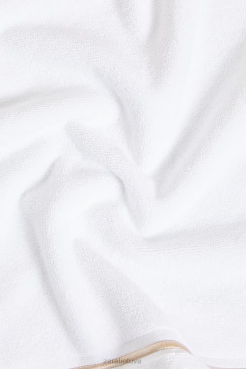 unisex Zara šukuoto krašto vonios kilimėlis smėlio spalvos priedai 4N4881729