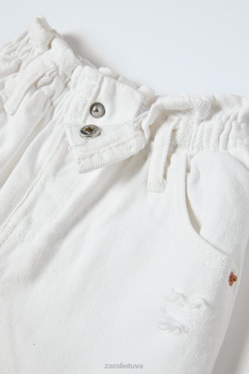 vaikai Zara autentiški džinsai baltas apranga 4N4881619