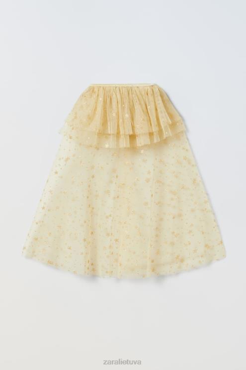 vaikai Zara blizgantis fėjos kostiumo pelerina auksinis apranga 4N4881595