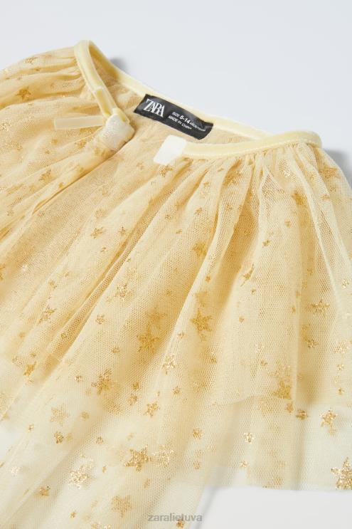 vaikai Zara blizgantis fėjos kostiumo pelerina auksinis apranga 4N4881595