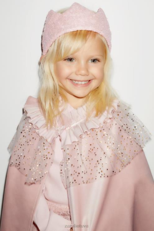vaikai Zara blizgučių kostiumo karūna rožinis apranga 4N4881623