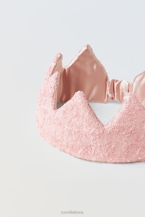 vaikai Zara blizgučių kostiumo karūna rožinis apranga 4N4881623