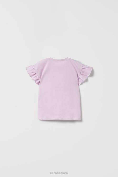 vaikai Zara raukšlėtas viršus violetinė apranga 4N4881612