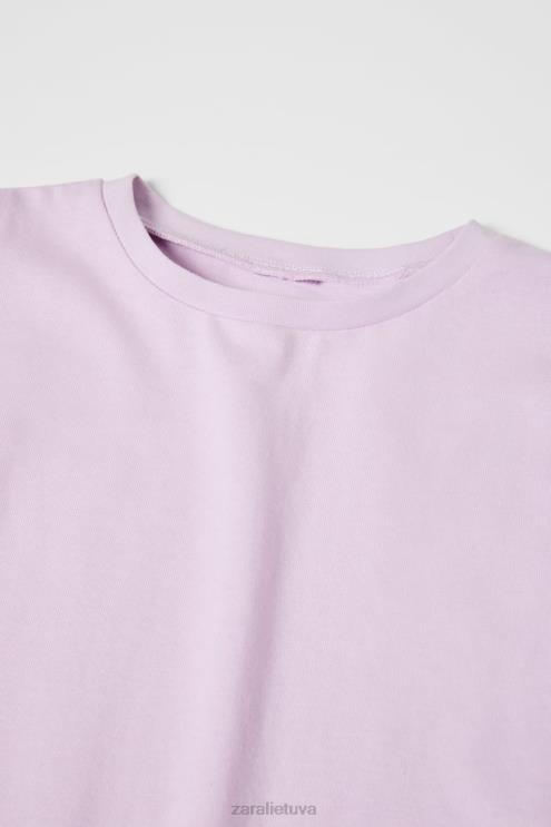 vaikai Zara raukšlėtas viršus violetinė apranga 4N4881612