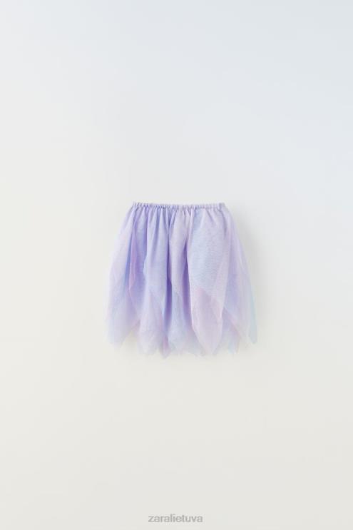 vaikai Zara tiulio kostiuminis sijonas rausvai violetinė apranga 4N4881608